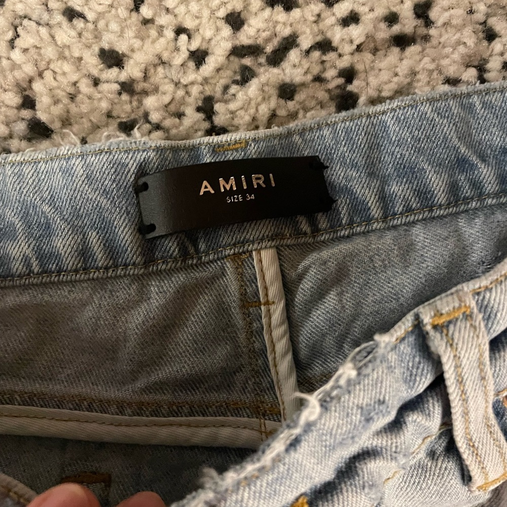 Michael amiri jeans destoryed light slouch NEW